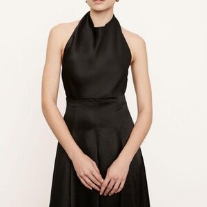 Vince satin halter neck top